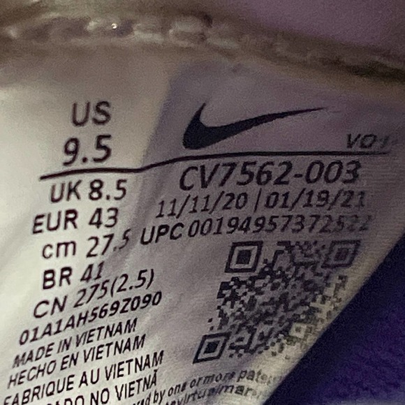 Nike Lebron 18 Low ACG Terra Purple Black White Mens 9 1/2 S1195-2005 - Picture 15 of 15